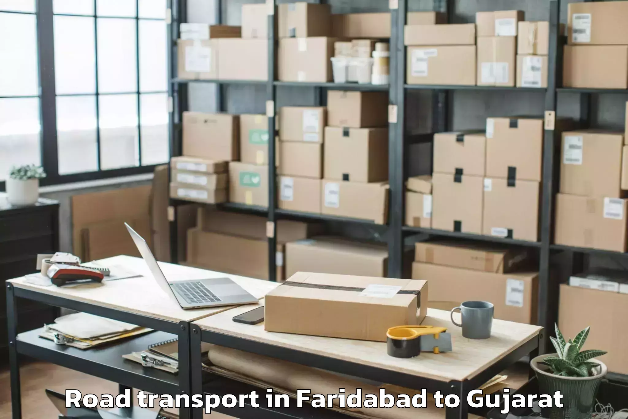 Book Faridabad to Sarkhej Road Transport